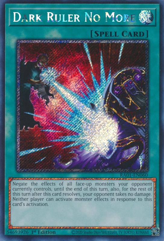 Dark Ruler No More [RA01-EN060] Platinum Secret Rare | Gamers Paradise