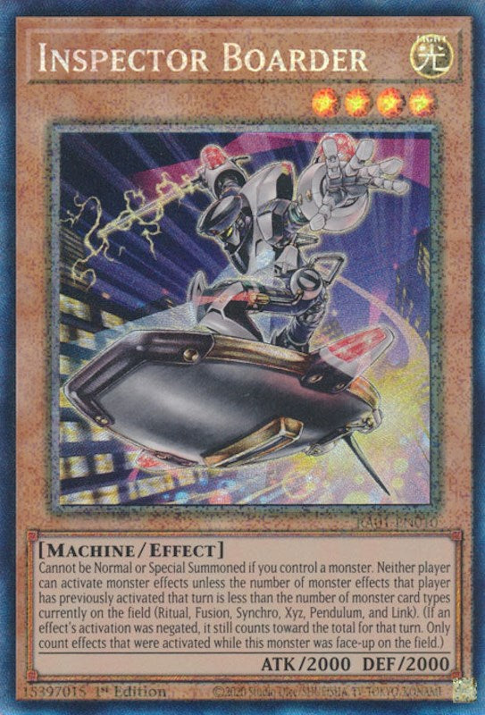 Inspector Boarder [RA01-EN010] Prismatic Collector's Rare | Gamers Paradise