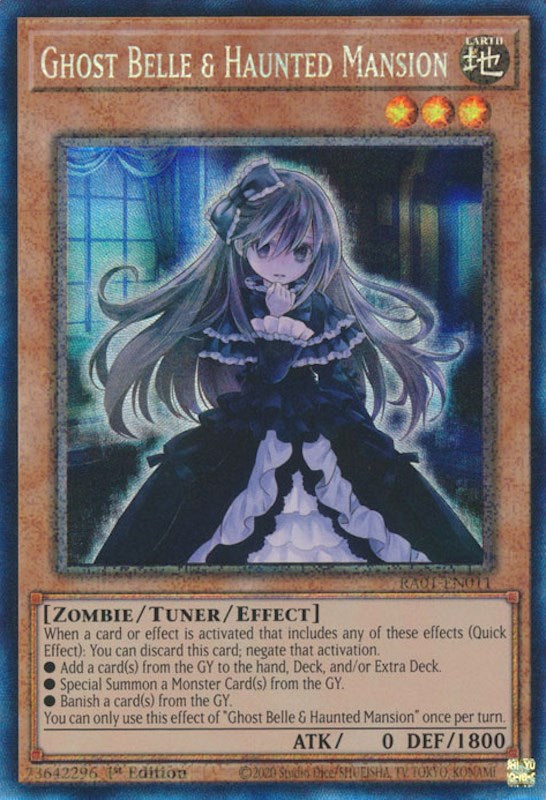 Ghost Belle & Haunted Mansion [RA01-EN011] Prismatic Collector's Rare | Gamers Paradise