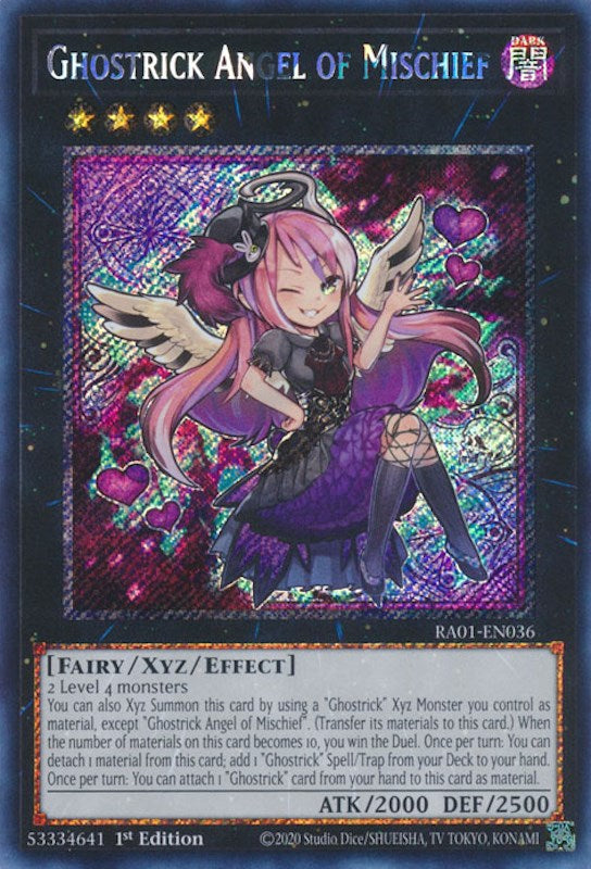 Ghostrick Angel of Mischief [RA01-EN036] Platinum Secret Rare | Gamers Paradise