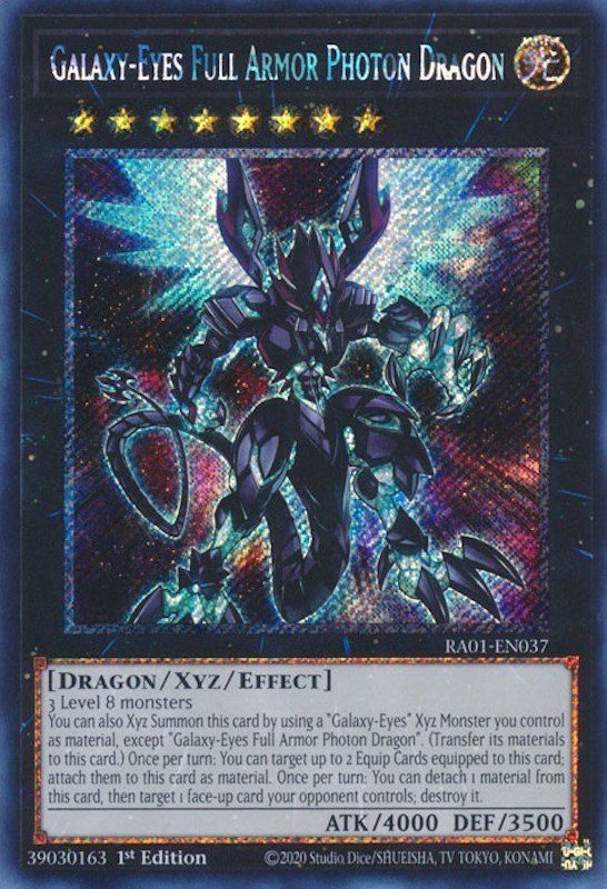 Galaxy-Eyes Full Armor Photon Dragon [RA01-EN037] Platinum Secret Rare | Gamers Paradise