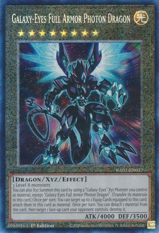 Galaxy-Eyes Full Armor Photon Dragon [RA01-EN037] Prismatic Collector's Rare | Gamers Paradise