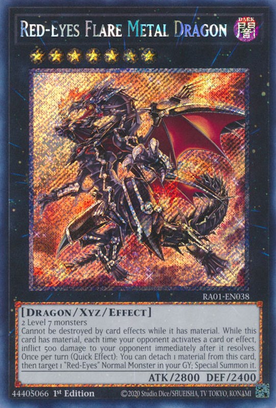 Red-Eyes Flare Metal Dragon [RA01-EN038] Platinum Secret Rare | Gamers Paradise