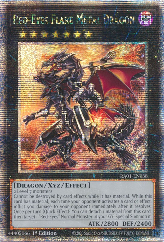 Red-Eyes Flare Metal Dragon [RA01-EN038] Quarter Century Secret Rare | Gamers Paradise