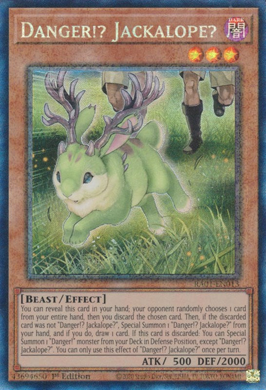 Danger!? Jackalope? [RA01-EN013] Prismatic Collector's Rare | Gamers Paradise