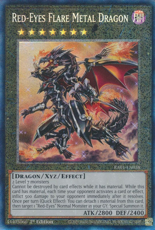 Red-Eyes Flare Metal Dragon [RA01-EN038] Prismatic Collector's Rare | Gamers Paradise