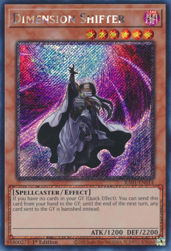 Dimension Shifter [RA01-EN014] Platinum Secret Rare | Gamers Paradise