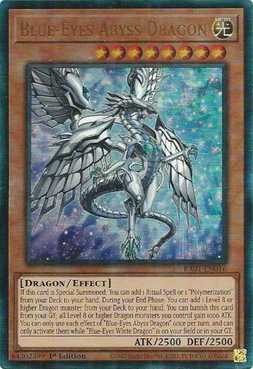Blue-Eyes Abyss Dragon [RA01-EN016] Prismatic Ultimate Rare | Gamers Paradise