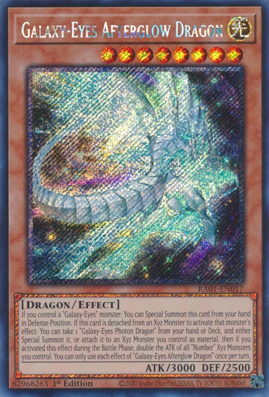 Galaxy-Eyes Afterglow Dragon [RA01-EN017] Platinum Secret Rare | Gamers Paradise