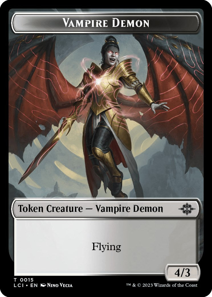 Vampire // Vampire Demon Double-Sided Token [The Lost Caverns of Ixalan Tokens] | Gamers Paradise