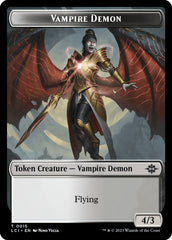 Vampire // Vampire Demon Double-Sided Token [The Lost Caverns of Ixalan Tokens] | Gamers Paradise