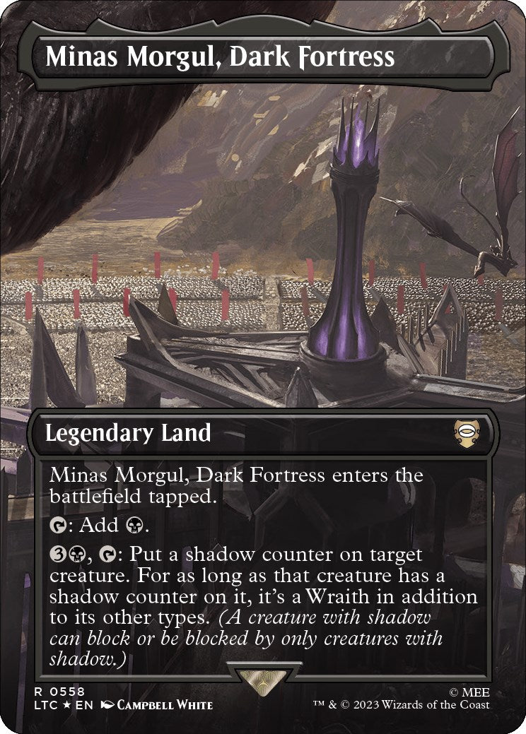 Minas Morgul, Dark Fortress (Borderless) (Surge Foil) [The Lord of the Rings: Tales of Middle-Earth Commander] | Gamers Paradise