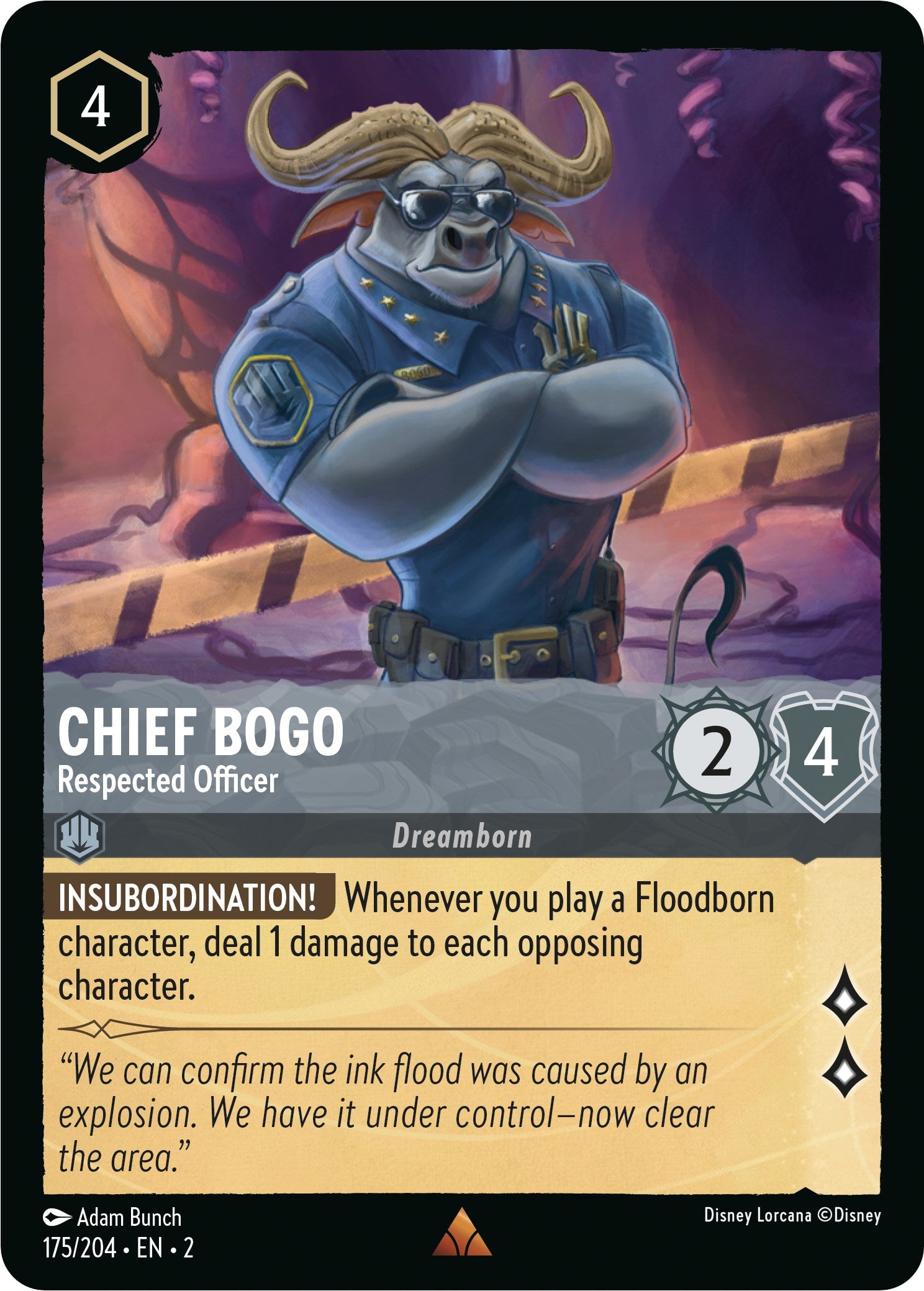 Chief Bogo - Respected Officer (175/204) [Rise of the Floodborn] | Gamers Paradise