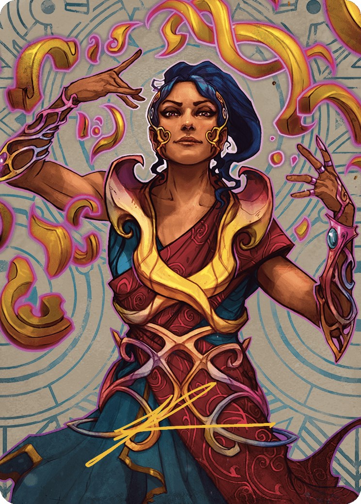 Saheeli, the Sun's Brilliance Art Card (Gold-Stamped Signature) [The Lost Caverns of Ixalan Art Series] | Gamers Paradise