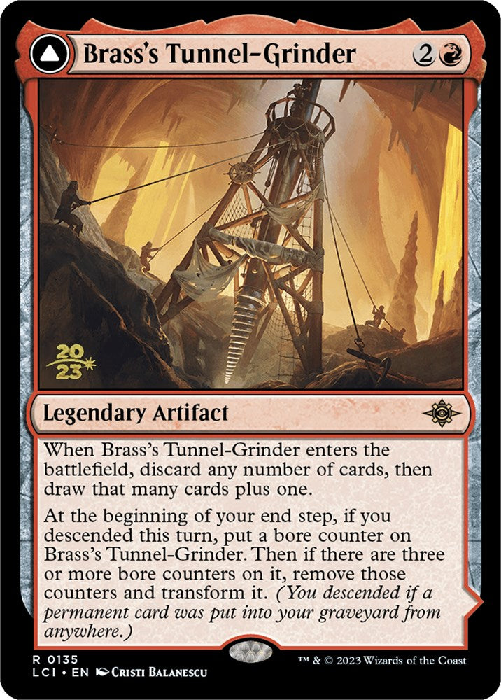 Brass's Tunnel-Grinder // Tecutlan, the Searing Rift [The Lost Caverns of Ixalan Prerelease Cards] | Gamers Paradise