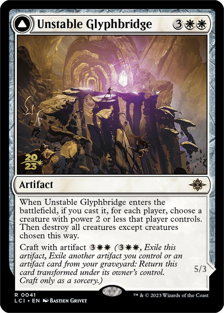 Unstable Glyphbridge // Sandswirl Wanderglyph [The Lost Caverns of Ixalan Prerelease Cards] | Gamers Paradise