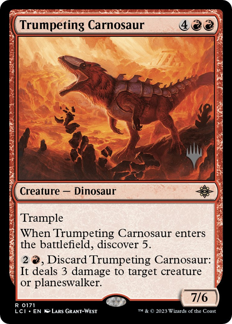 Trumpeting Carnosaur (Promo Pack) [The Lost Caverns of Ixalan Promos] | Gamers Paradise