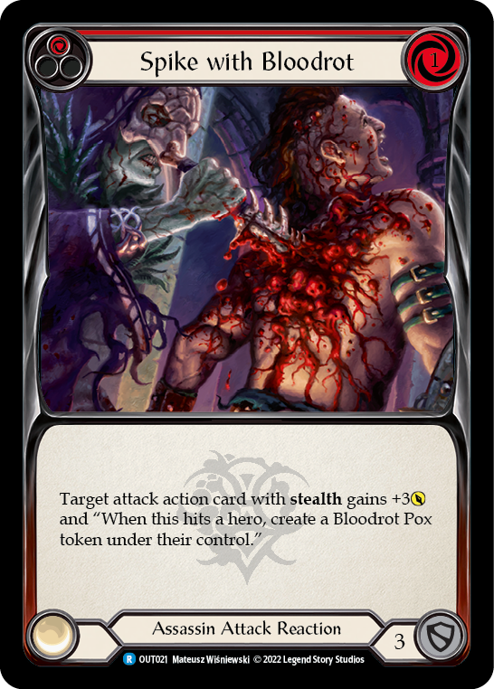 Spike with Bloodrot (Red) [OUT021] (Outsiders)  Rainbow Foil | Gamers Paradise