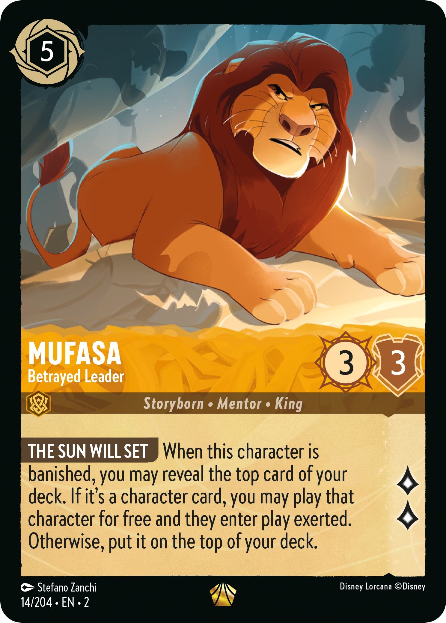 Mufasa - Betrayed Leader (14/204) [Rise of the Floodborn] | Gamers Paradise