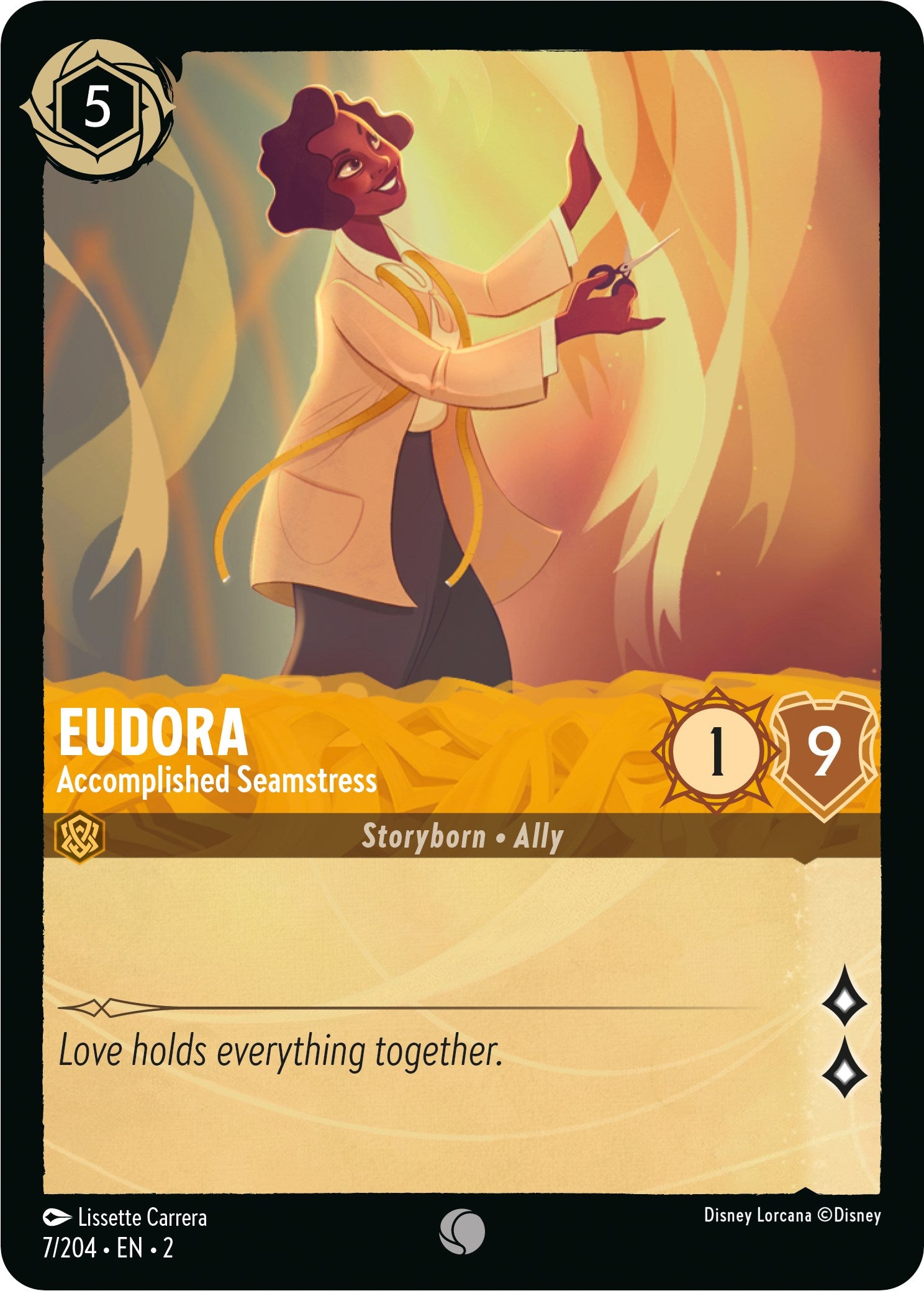 Eudora - Accomplished Seamstress (7/204) [Rise of the Floodborn] | Gamers Paradise