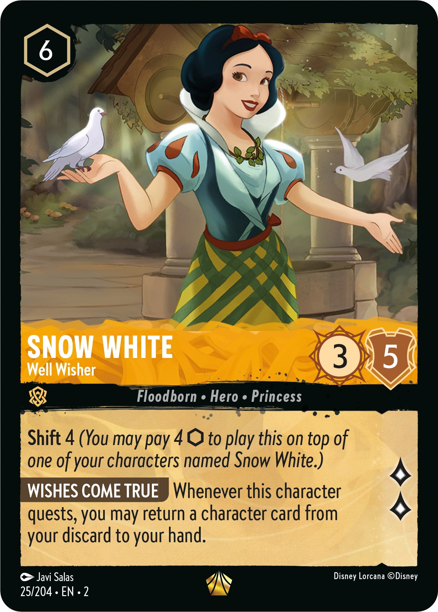 Snow White - Well Wisher (25/204) [Rise of the Floodborn] | Gamers Paradise