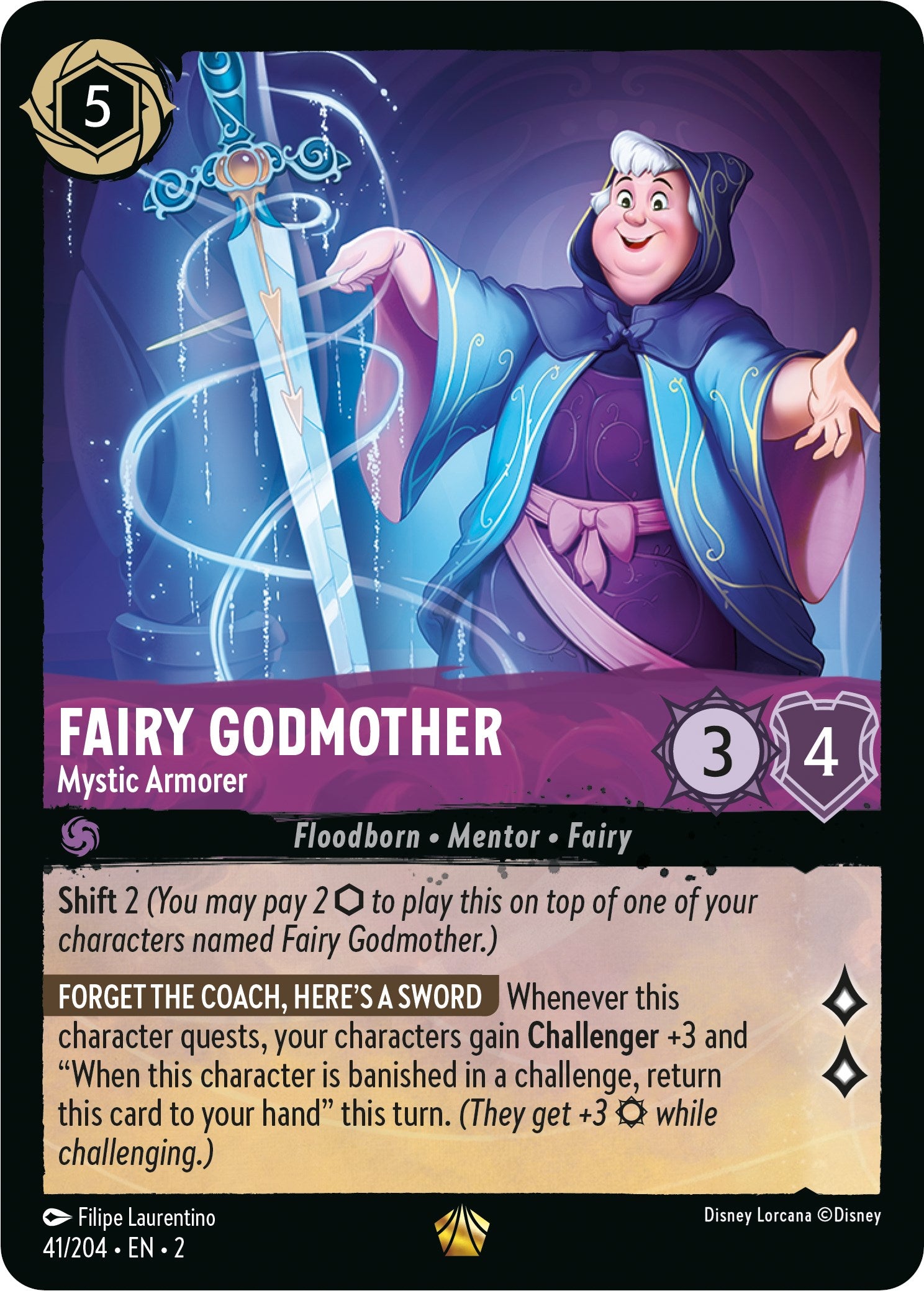 Fairy Godmother - Mystic Armorer (41/204) [Rise of the Floodborn] | Gamers Paradise