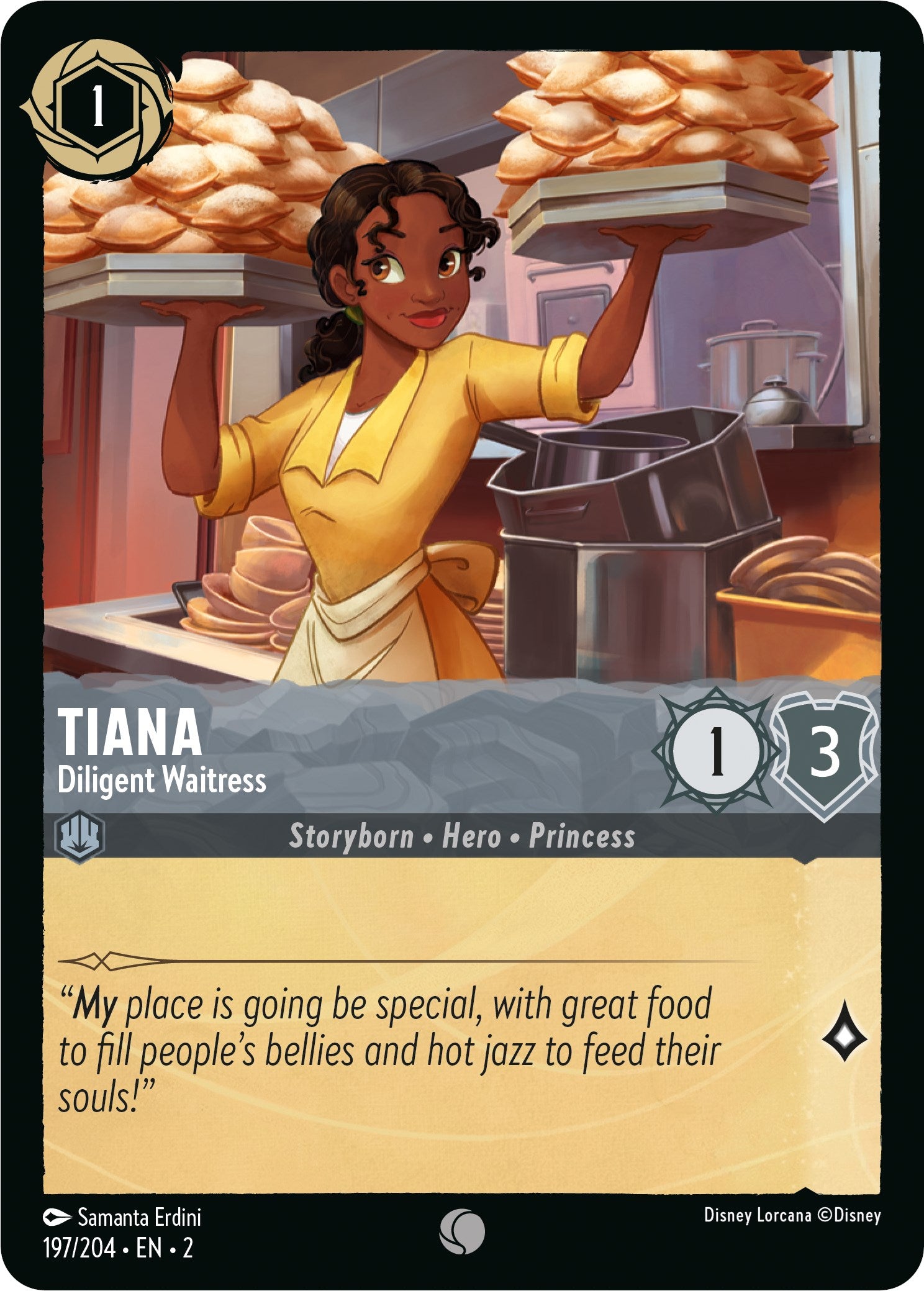 Tiana - Diligent Waitress (197/204) [Rise of the Floodborn] | Gamers Paradise