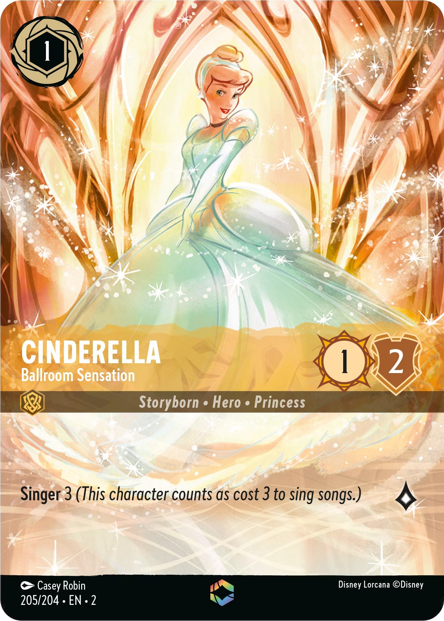 Cinderella - Ballroom Sensation (Enchanted) (205/204) [Rise of the Floodborn] | Gamers Paradise