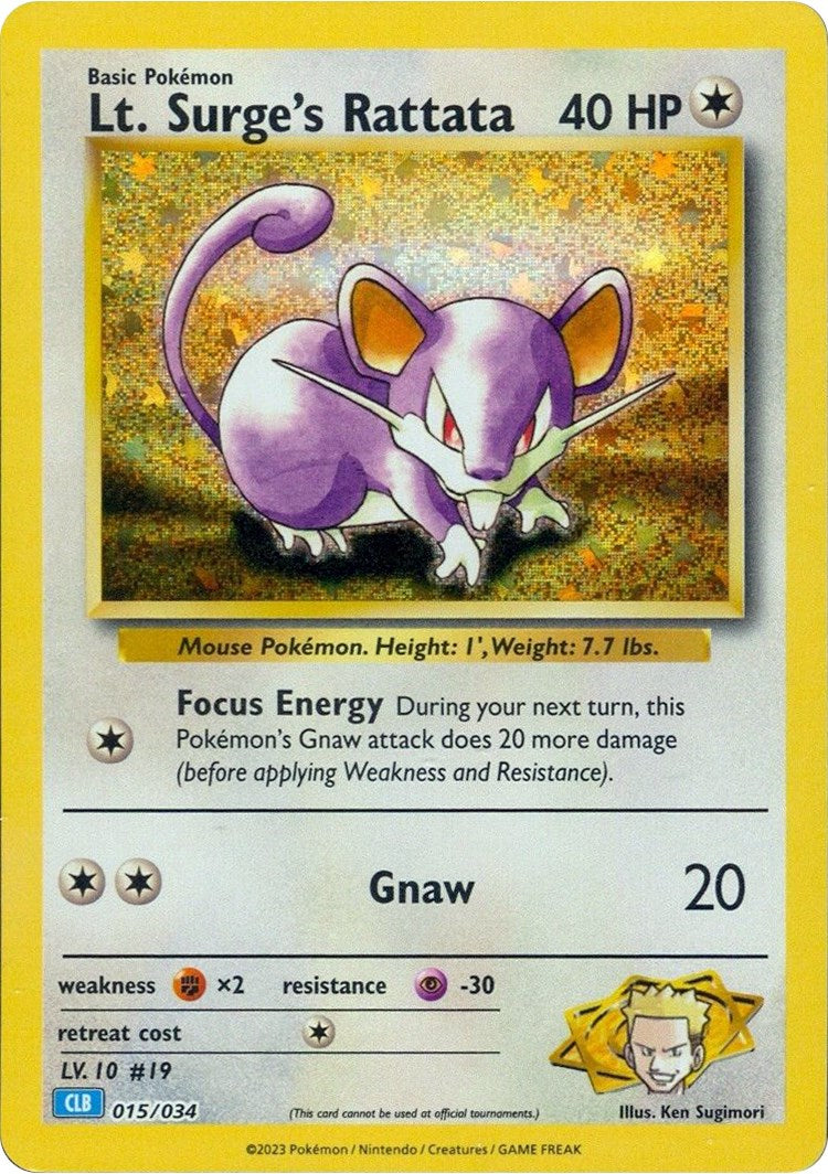 Lt. Surge's Rattata [Trading Card Game Classic] | Gamers Paradise