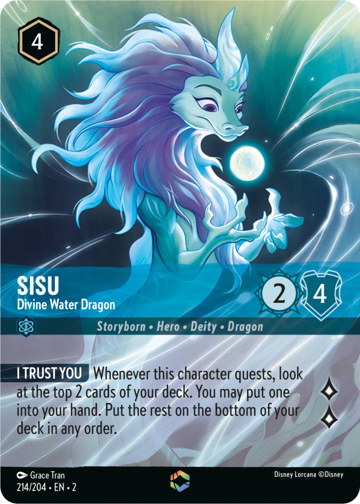 Sisu - Divine Water Dragon (Enchanted) (214/204) [Rise of the Floodborn] | Gamers Paradise