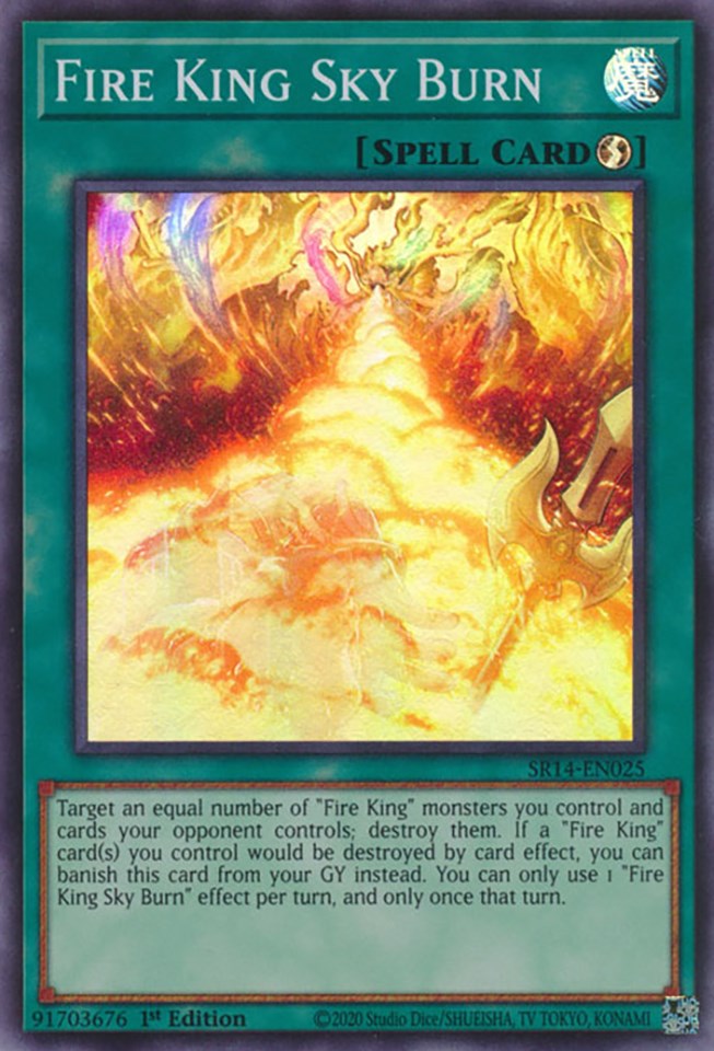 Fire King Sky Burn [SR14-EN025] Super Rare | Gamers Paradise