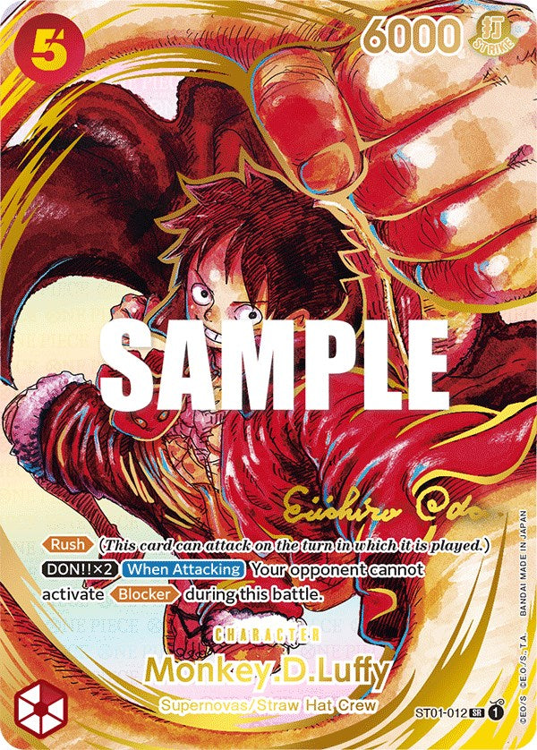 Monkey.D.Luffy (Alternate Art) (Gold-Stamped Signature) [Starter Deck: Straw Hat Crew] | Gamers Paradise