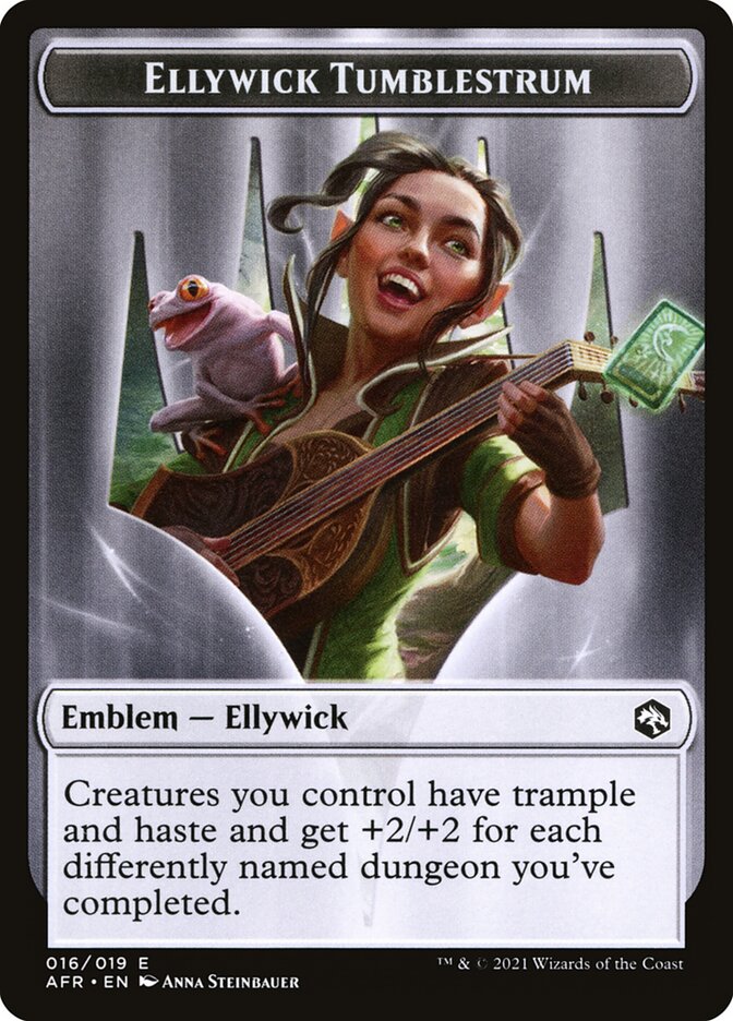 Treasure // Ellywick Tumblestrum Emblem Double-Sided Token [Dungeons & Dragons: Adventures in the Forgotten Realms Tokens] | Gamers Paradise