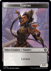 Vampire (0014) // Vampire Demon Double-Sided Token [The Lost Caverns of Ixalan Commander Tokens] | Gamers Paradise