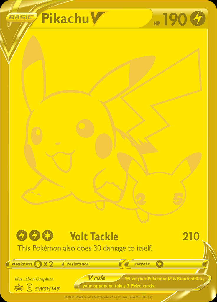 Pikachu V (SWSH145) (Celebrations) [Sword & Shield: Black Star Promos] | Gamers Paradise