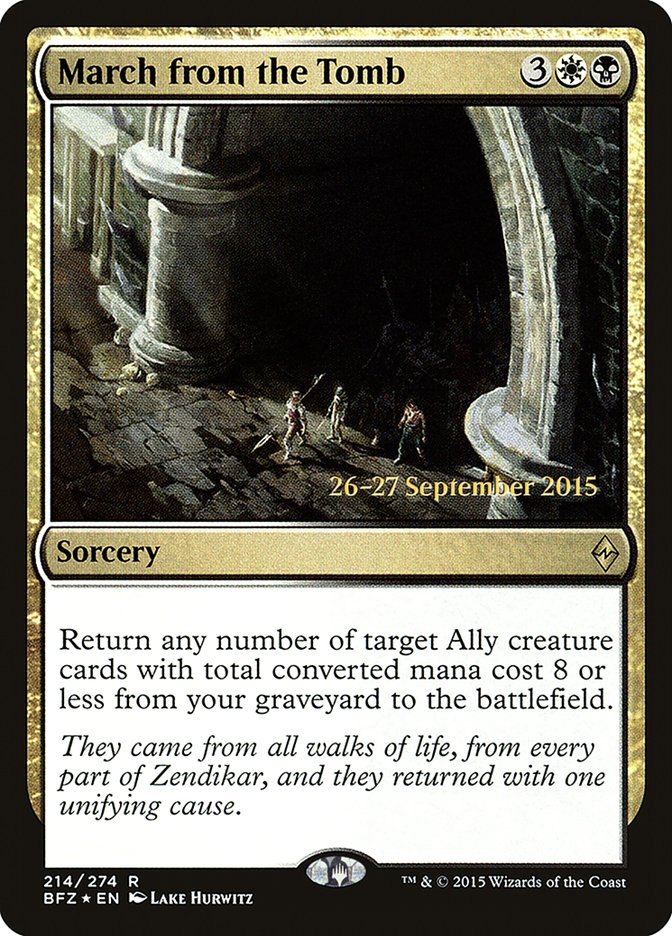 March from the Tomb [Battle for Zendikar Prerelease Promos] | Gamers Paradise