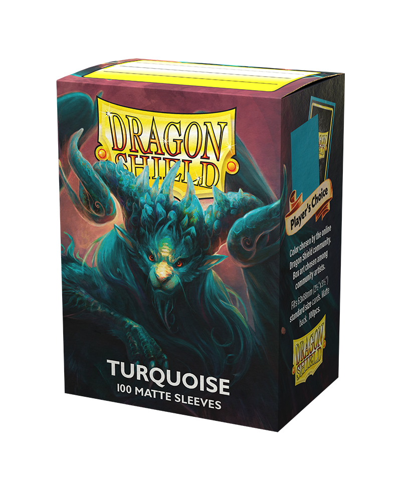 Dragon Shield: Standard 100ct Sleeves - Turquoise (Matte) | Gamers Paradise