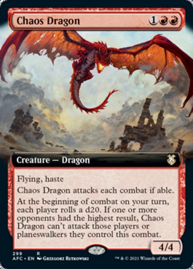 Chaos Dragon (Extended Art) [Dungeons & Dragons: Adventures in the Forgotten Realms Commander] | Gamers Paradise