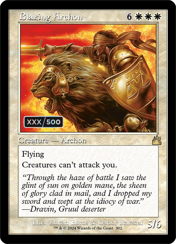 Blazing Archon (Retro) (Serialized) [Ravnica Remastered] | Gamers Paradise
