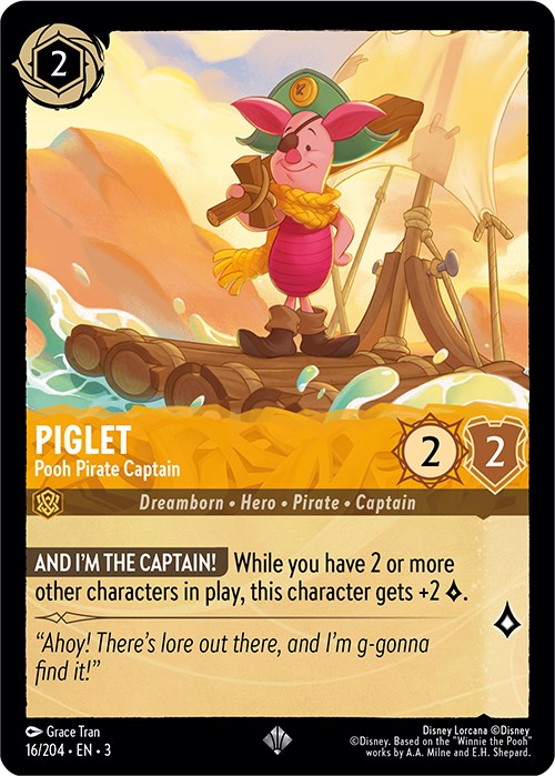 Piglet - Pooh Pirate Captain (16/204) [Into the Inklands] | Gamers Paradise