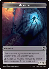 Elemental (0020) // Manifest Double-Sided Token [Secrets of Strixhaven Commander Tokens] | Gamers Paradise