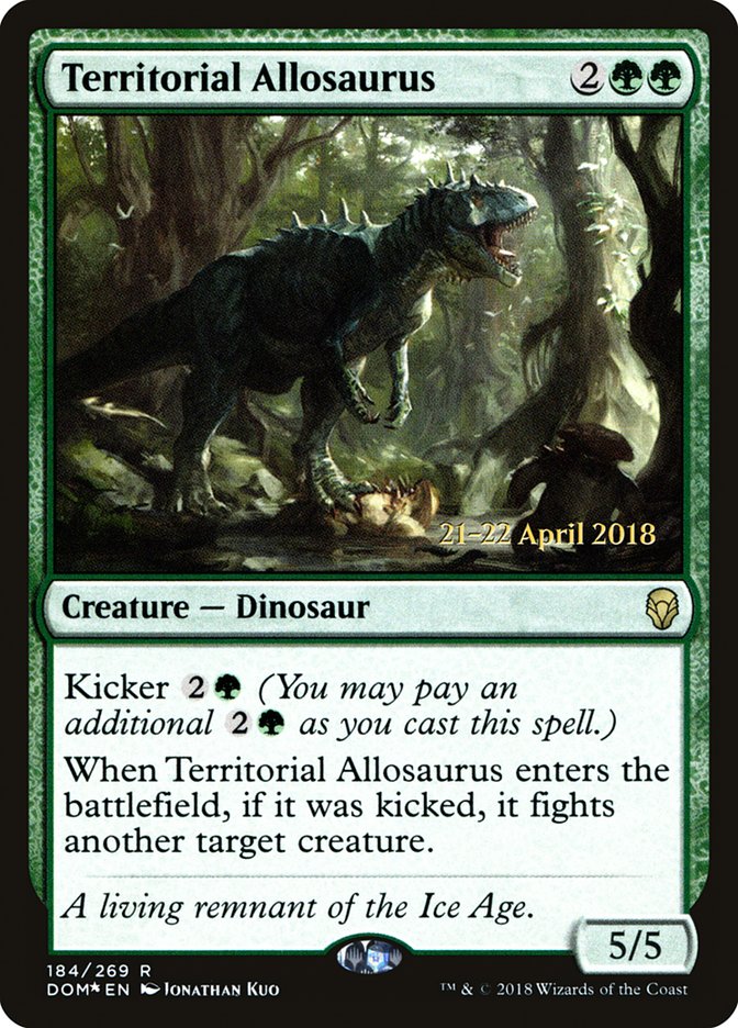 Territorial Allosaurus [Dominaria Prerelease Promos] | Gamers Paradise