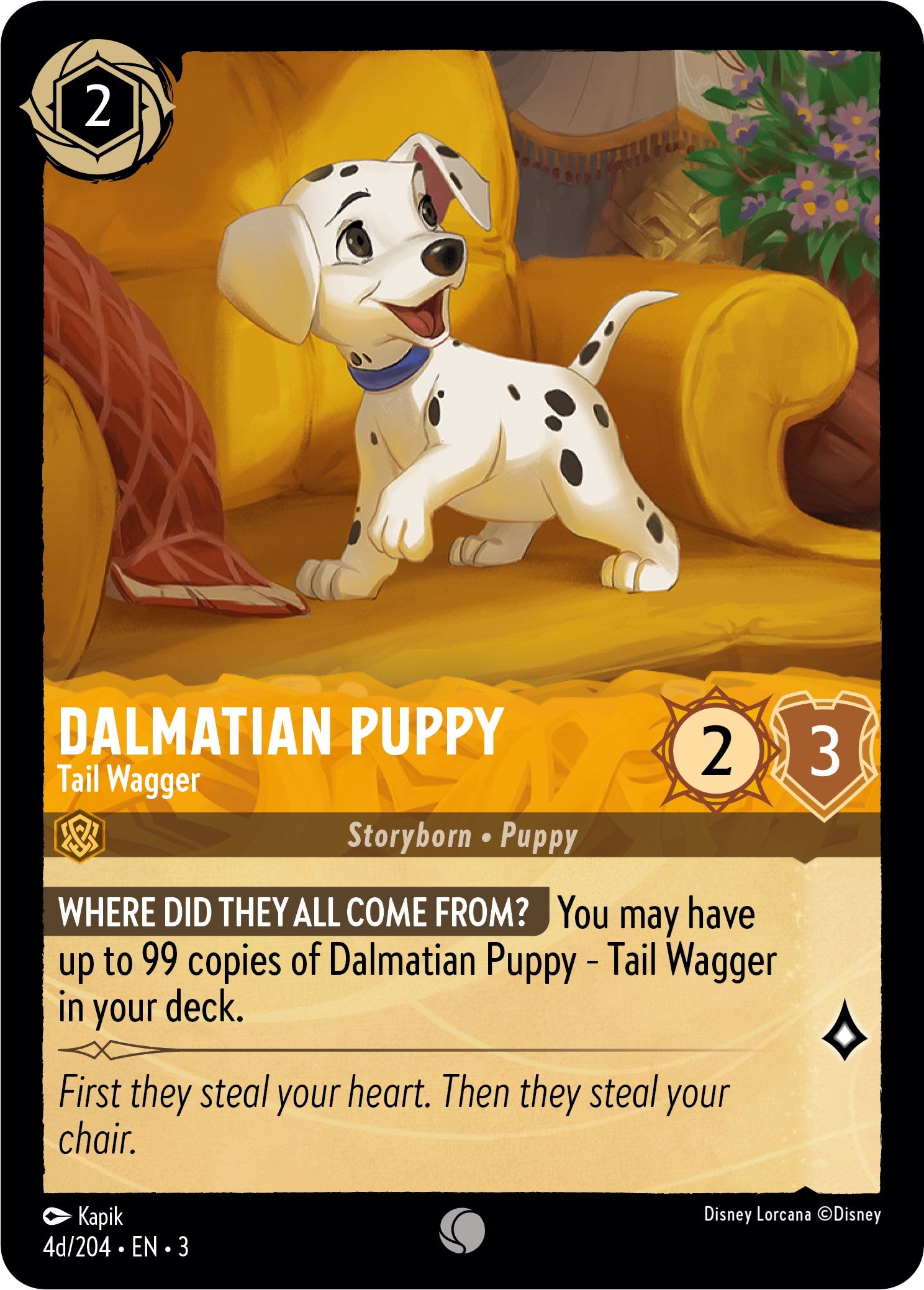 Dalmatian Puppy - Tail Wagger (4d) (4d/204) [Into the Inklands] | Gamers Paradise