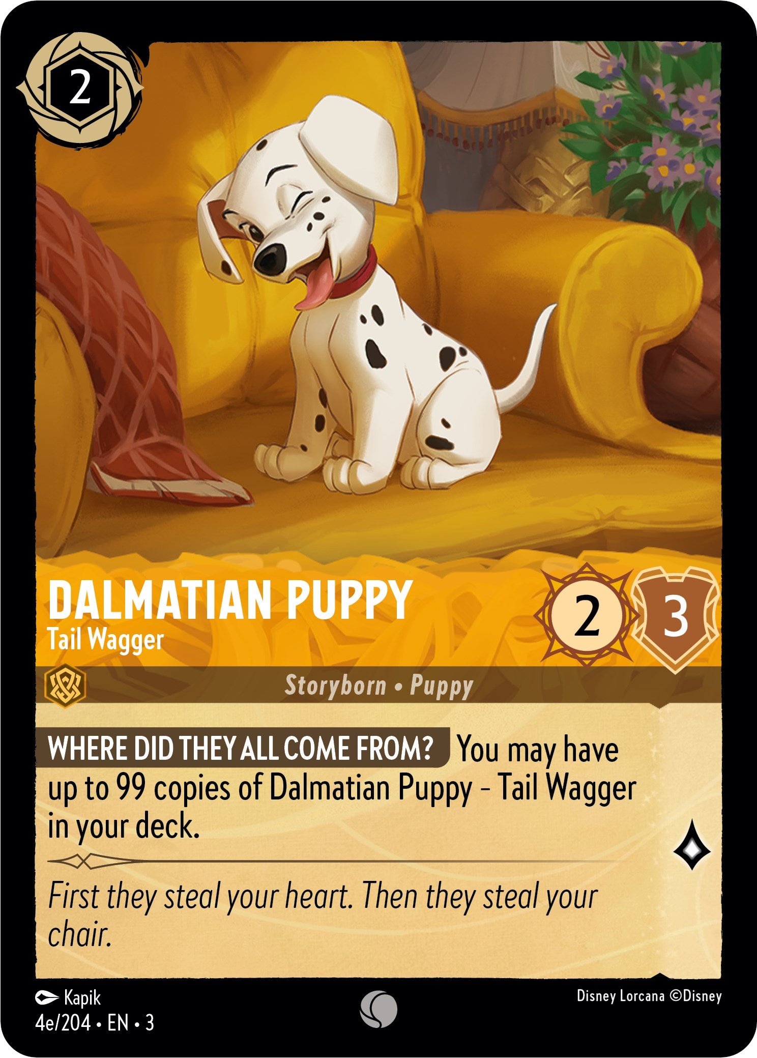 Dalmatian Puppy - Tail Wagger (4e) (4e/204) [Into the Inklands] | Gamers Paradise