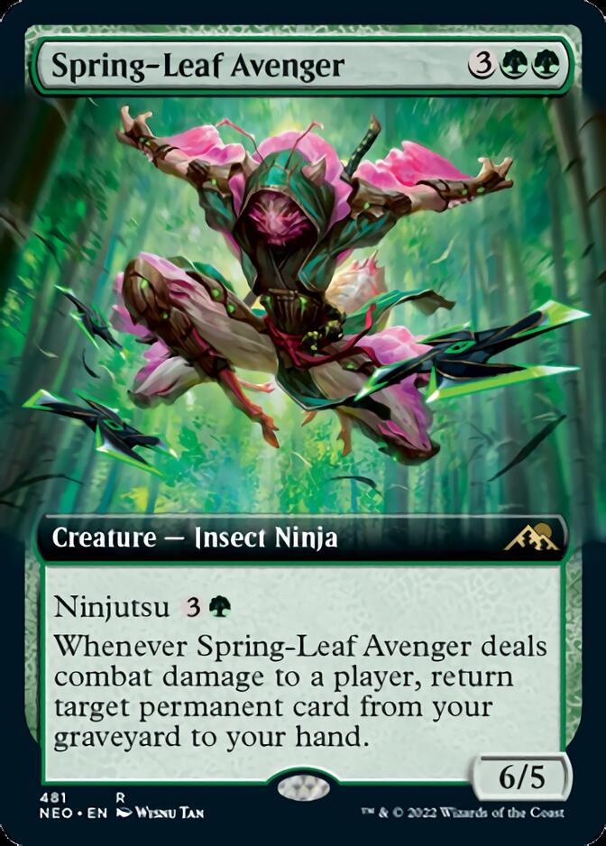 Spring-Leaf Avenger (Extended Art) [Kamigawa: Neon Dynasty] | Gamers Paradise