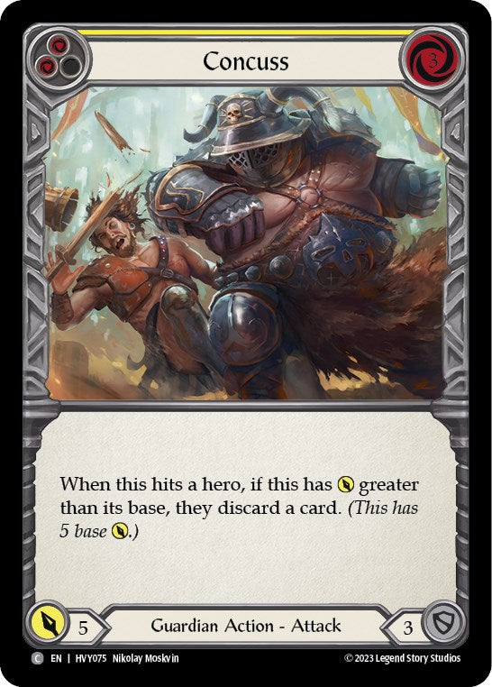 Concuss (Yellow) [HVY075] (Heavy Hitters)  Rainbow Foil | Gamers Paradise