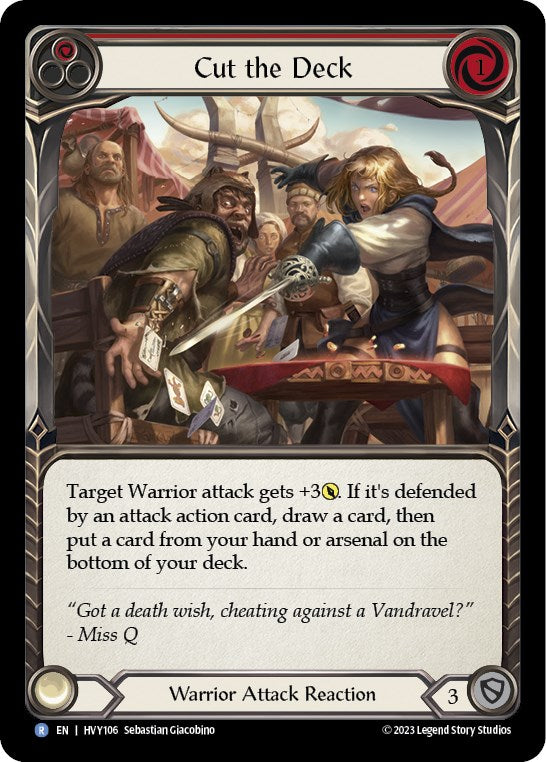 Cut the Deck (Red) [HVY106] (Heavy Hitters) | Gamers Paradise