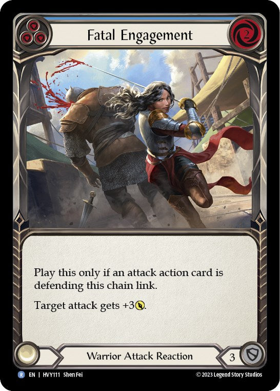 Fatal Engagement (Blue) [HVY111] (Heavy Hitters)  Rainbow Foil | Gamers Paradise