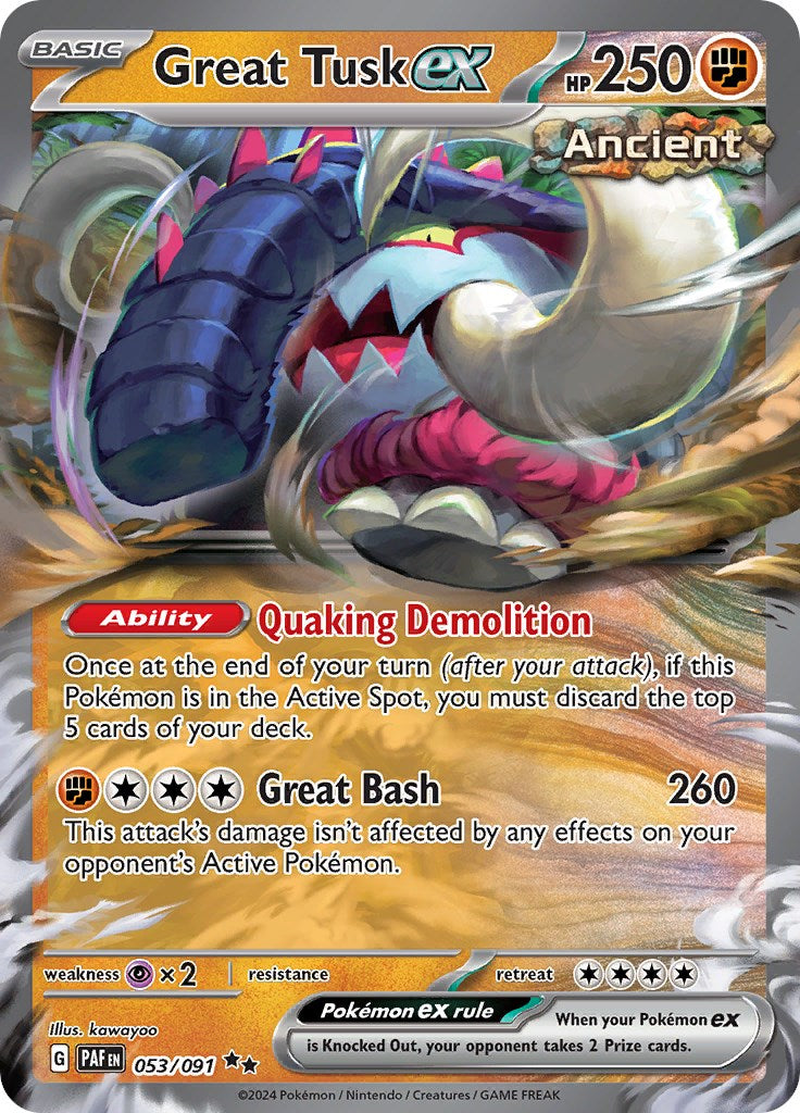 Great Tusk ex (053/091) [Scarlet & Violet: Paldean Fates] | Gamers Paradise