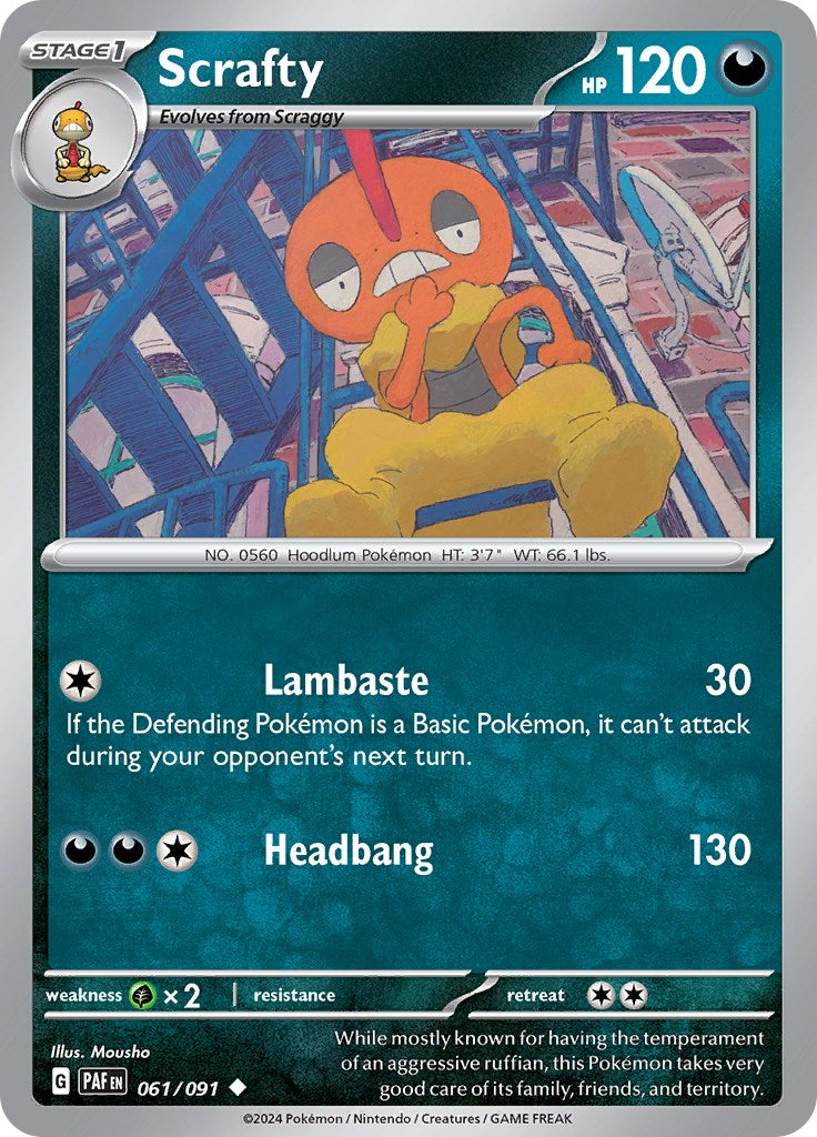 Scrafty (061/091) [Scarlet & Violet: Paldean Fates] | Gamers Paradise